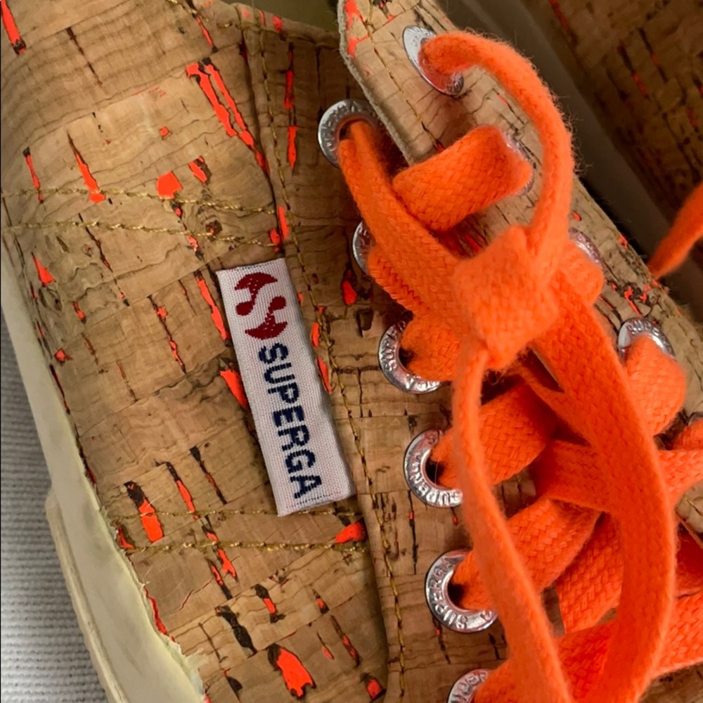 Superga cork canvas shoes size 7